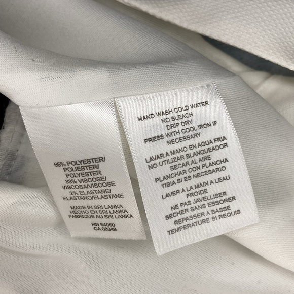 Nine West, size 2, cream and black scoop neck, sleeveless dress. - Picture 7 of 11